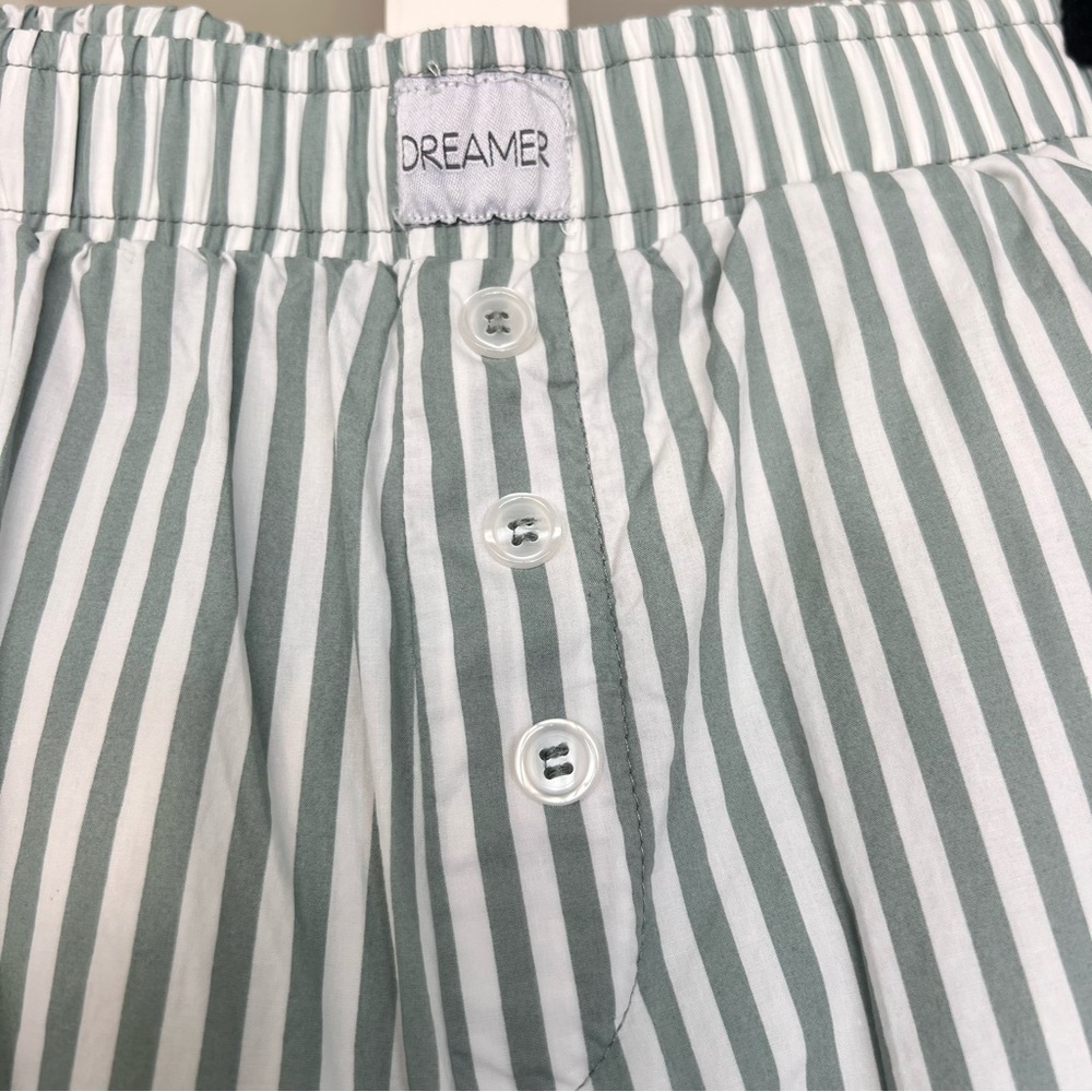 Dreamers Green and White Striped Pants - Picture 3 of 7